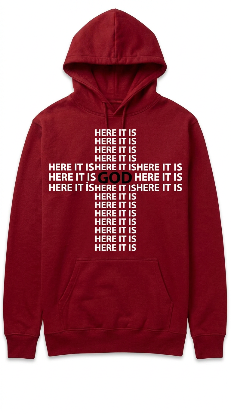 “Here It Is Cross My Heart Hoodie